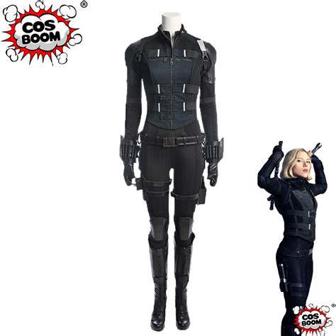Cosboom Avengers Infinity War Black Widow Costume Women