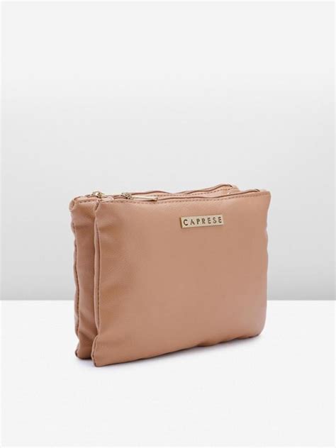 Caprese Nude Coloured Synthetic Leather Solid Sling Bag JioMart
