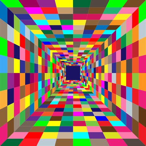 Clipart - Colorful Perspective Grid 2 png image
