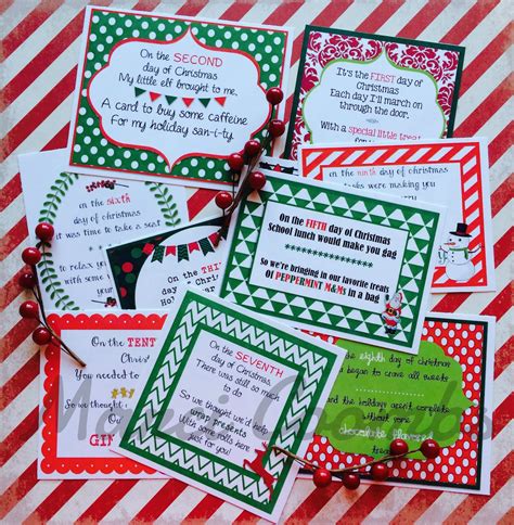 Marci Coombs 12 Days Of Christmas Printable Tags Other