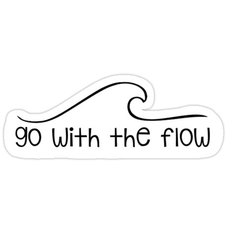 Go With The Flow Wave Stickers By Abbybusis Redbubble