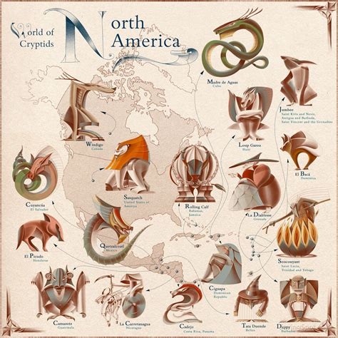 This Map Shows You Where To Find The Most Famous Mythical Creatures