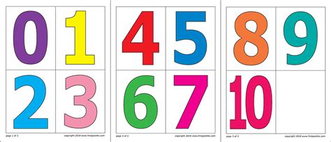 Colored Printable Numbers 1 10 8 Best Images Of Numbers 1 10 Chart