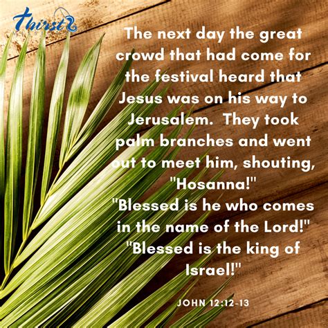 John 1212 13 Thirstmissions Bible Verses Palm Sunday Quotes Palm