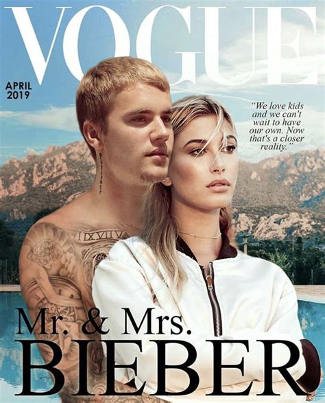 hailey baldwin and justin bieber vogue cover
