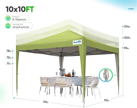 Quictent Privacy 10x10 Ez Pop Up Canopy Tent Party Tent Gazebo With