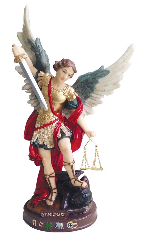 Buy Saint Michael Statue Miguel Archangel Estatua St Michael The Archangel Statue Holy Figurine
