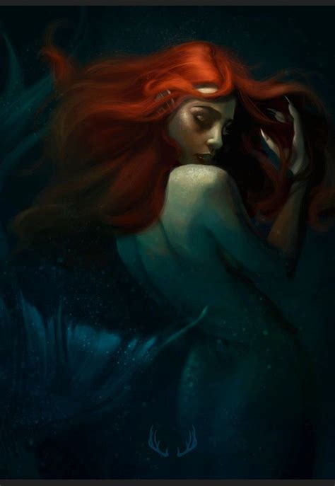 Fantasy Mermaids Mermaids And Mermen Fantasy Girl Redhead Art