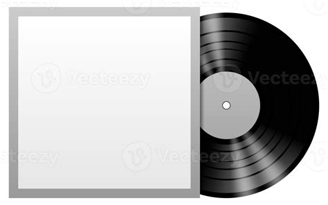 Vinyl Disc With Blank Cover Template Mockup 15082032 Png