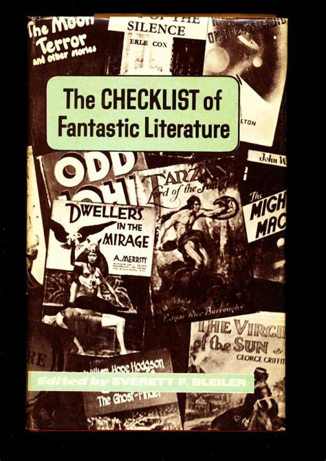 Checklist Of Fantastic Literature Everett Bleiler Fax 1st Print