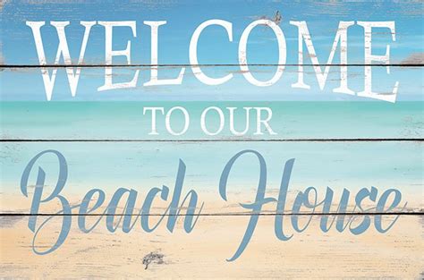 Welcome To Our Beach House Wooden Sign Beach Signs Beach House Signs