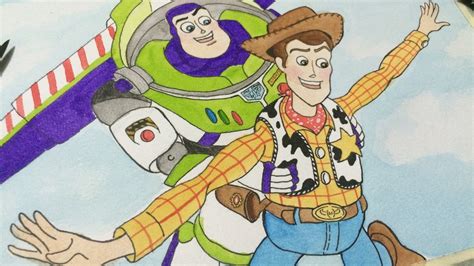 Toy Story Buzz And Woody Drawing Youtube