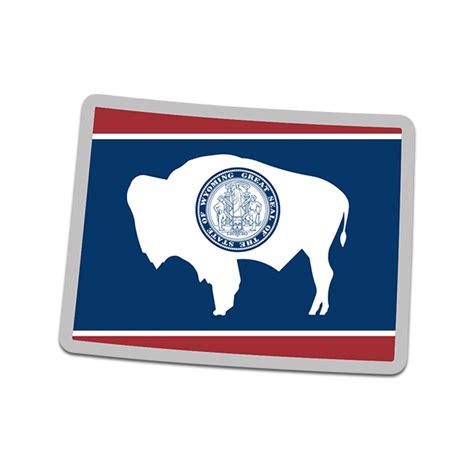 Wyoming State Shaped Flag Decal Wy Map Vinyl Sticker Rotten Remains