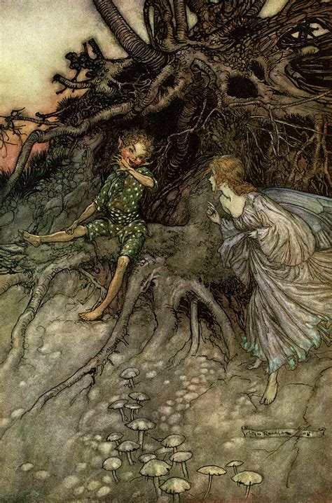 Rackham Illustration From A Midsummer Nights Dream Painting By Arthur