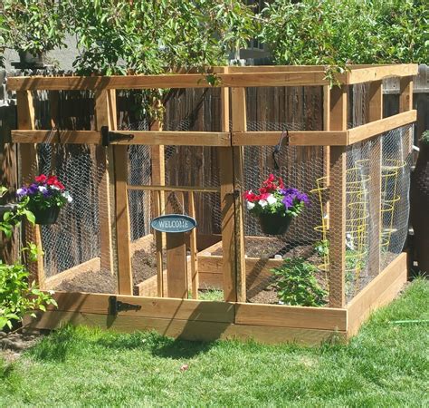 Savvy gardening shows you how to make a concrete block raised bed. Garden Enclosure with Custom Gate | Ana White