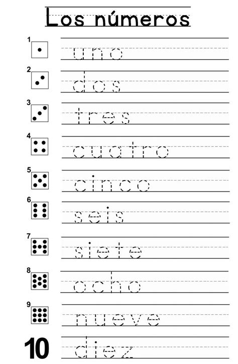 Escritura Guiada Los Números Nivel Kínder Spanish Lessons For Kids