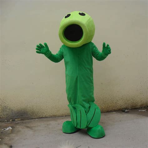Plants Vs Zombies Pea Shooter Mascot Costume Eva Adult Size Green