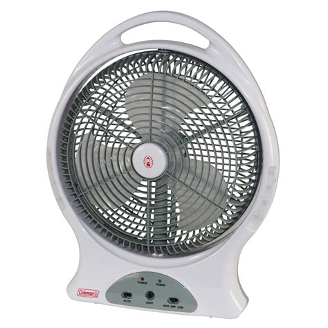 New Coleman 12 Inch Rechargeable Fan With Led Light By Anaconda 76501240429 Ebay