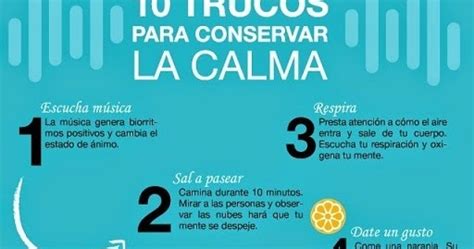 Psicologos Peru 10 Trucos Para Conservar La Calma Infografia