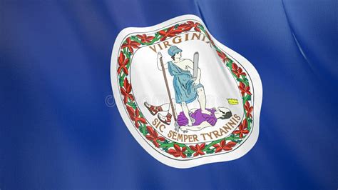 Bandera De Virginia Beach En El Estado De Virginia Ilustración del Vector Ilustración de fondo