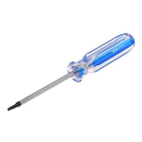 Blue Clear Plastic Handle 2mm X 75mm Screwdriver Hand Tool In