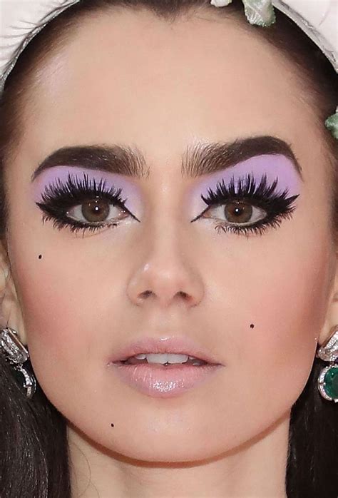 Close Up Of Lily Collins At The Met Gala S Makeup S