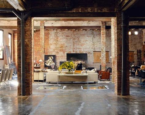 Modern Loft With Industrial Bricks Element For Apartment