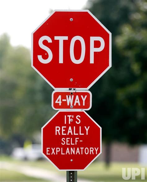 Photo Humorous Stop Signs Displayed In Oak Lawn Illinois