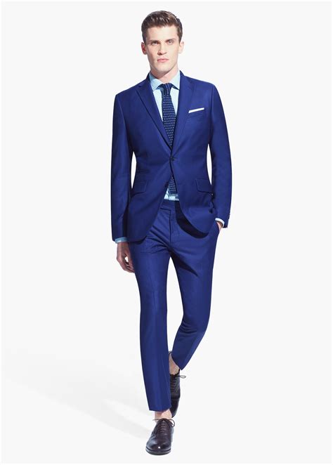 The fit of your suit is vital to achieving an effortlessly smart and stylish look. Mango Slim-Fit Suit Blazer in Blue for Men | Lyst