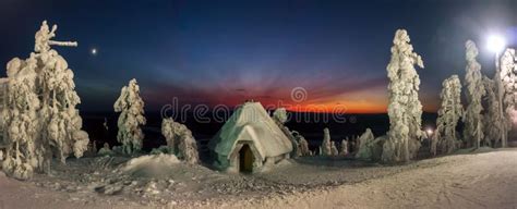 House In The Winter Forest Stock Photo Image Of House 82367248