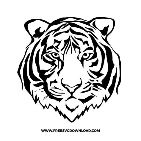 Files For Cricut Printing Tiger Svg Clipart Silhouette Cut Files Visual