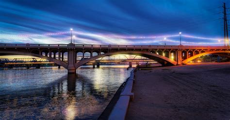 Catch A Sunset From Tempe Town Lake And The Mill Avenue Bridge Tempe