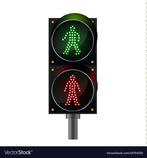 Pedestrian Crossing Light Royalty Free Vector Image