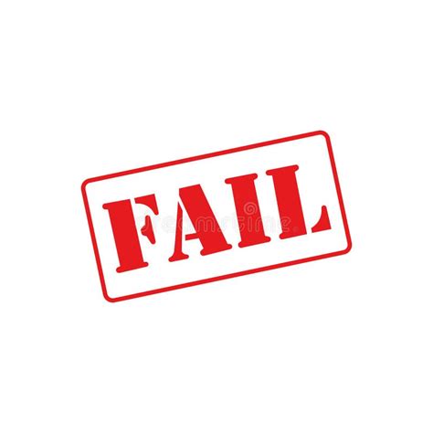 Fail Sign Icon In Frame Vector Illustration Eps 10 Stock Illustration