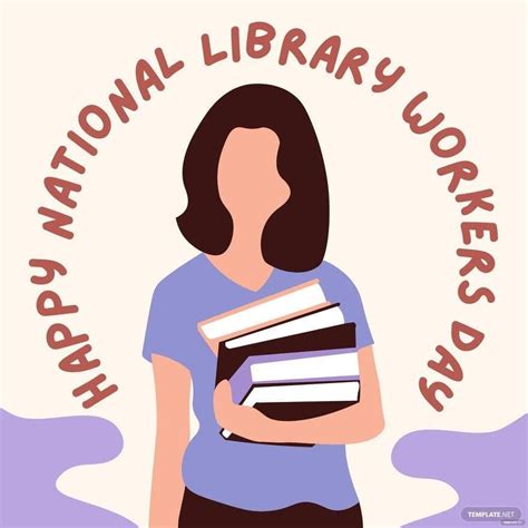 Happy National Library Workers Day Illustration In Illustrator Psd