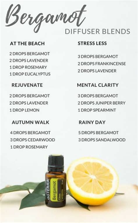 Doterra Bergamot Essential Oil Uses With Diy Diffuser And Food Recipes