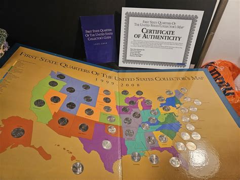 First State Quarters Of The United States Collectors Map 1999 2008