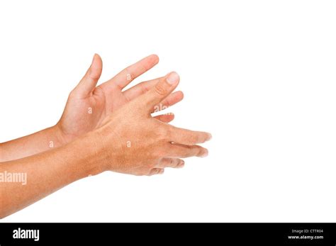 Isolated Clapping Hands Giving An Applause Clipping Path Is In 