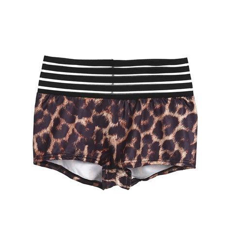 New Sexy Booty Shorts Hot Mini Shorts Scrunch Butt Women Leopard Print Tight Shorts Gym For