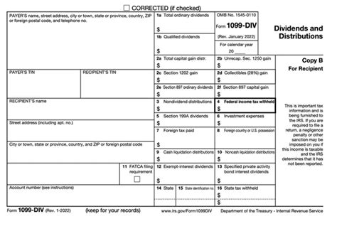 Irs Form 1099 Div Dividends And Distributions How To File