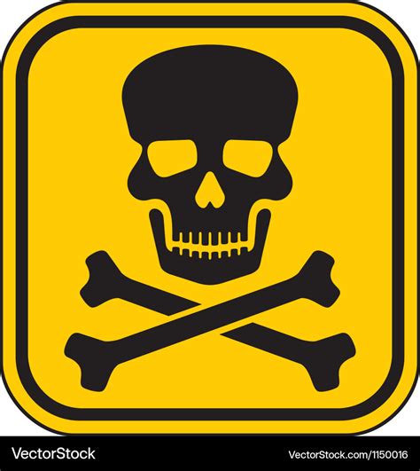 Skull Danger Sign Warning Sign Royalty Free Vector Image