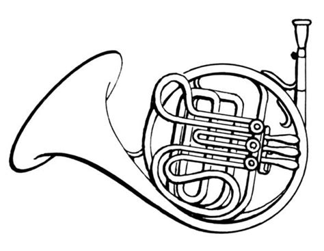Horn Instrument Coloring Pages Belinda Berube S Coloring Pages