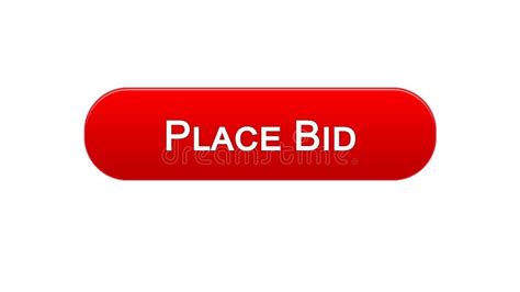 Place Bid Web Interface Button Red Color Finance Application Online