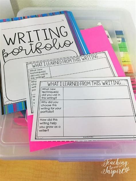 Writing Portfolios In Upper Elementary Free Forms Writing Portfolio