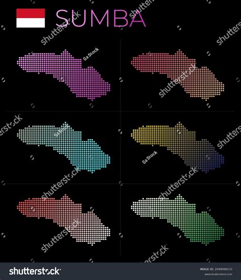 Sumba Dotted Map Set Map Sumba Stock Vector Royalty Free 2049096533