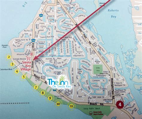 Siesta Key Beach Access Map Beach Map