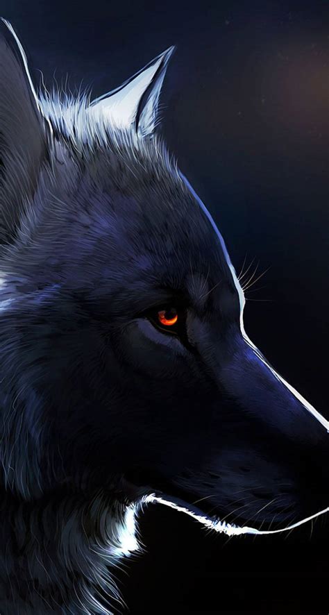 Download Silver And Black Wolf Wallpaper