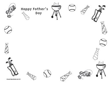 Happy father's day from portugeese. Father's Day- Landscape- Blank - Teacher Clipart Borders