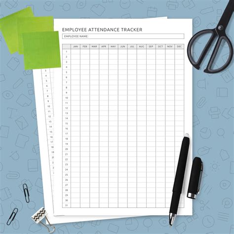 Employers Attendance Templates Download Printable Pdfs