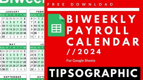 2024 Biweekly Payroll Calendar